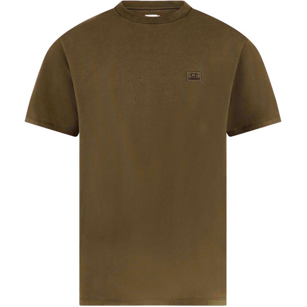 C.P. Company Mens 30/1 Tonal Logo Jersey T-Shirt / Ivy Green